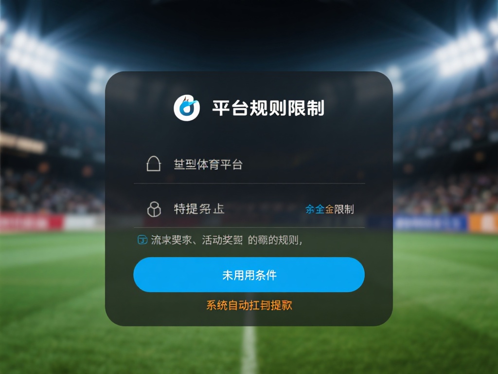 平台规则限制：某些体育平台对提现设有特定的条件，例